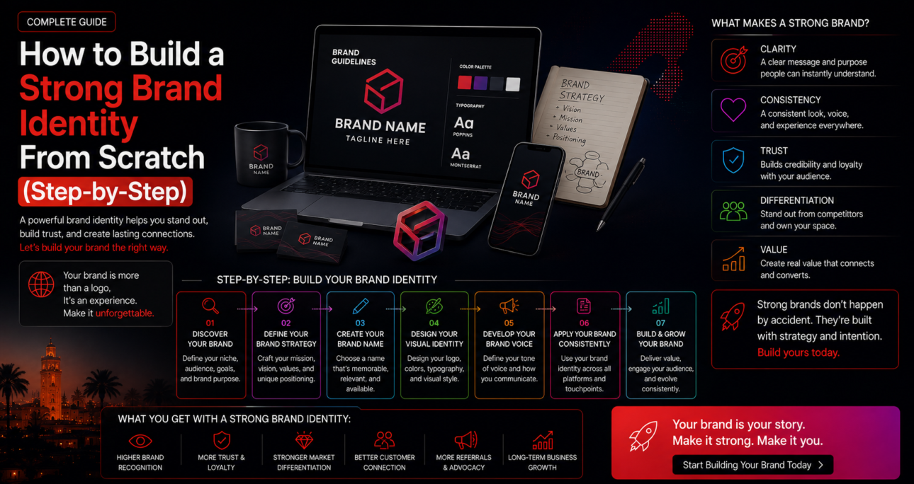 How to Build a Strong Brand Identity From 0 (Step-by-Step)