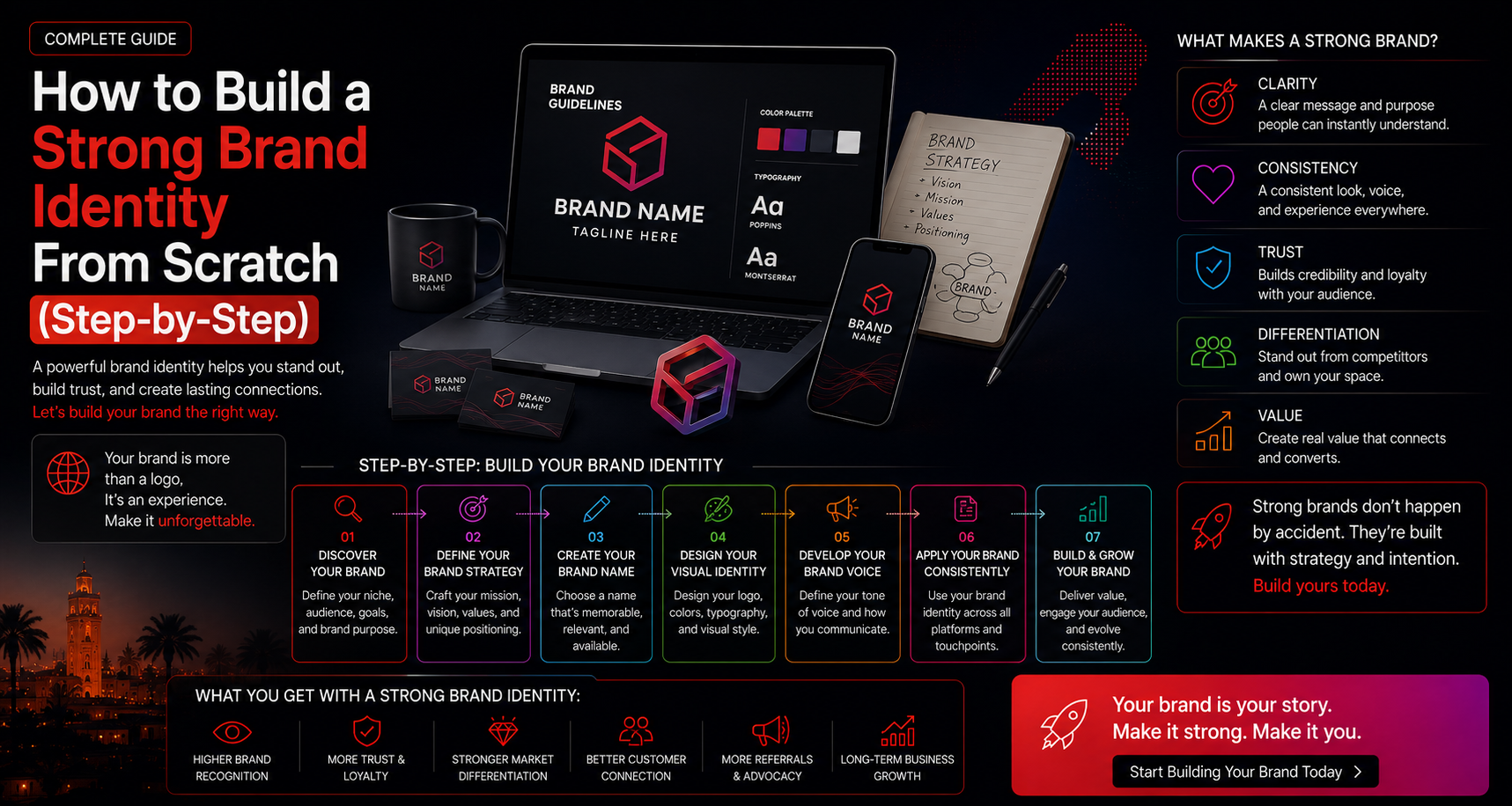 How to Build a Strong Brand Identity From 0 (Step-by-Step)
