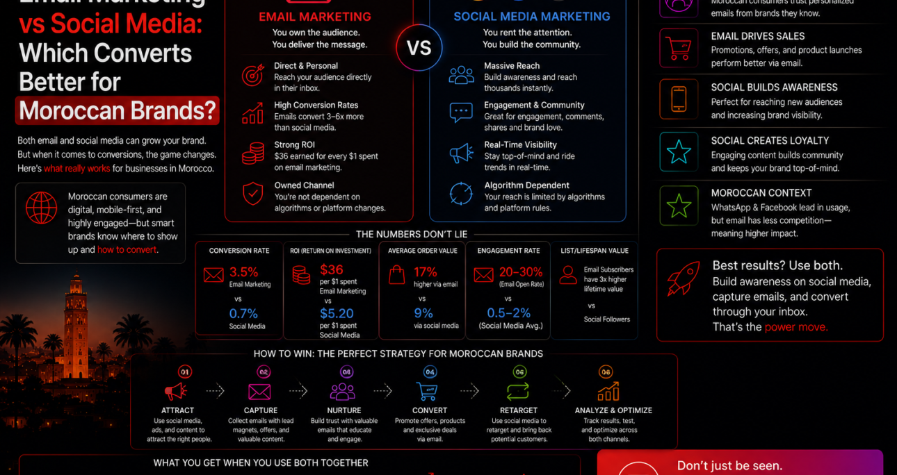 Email Marketing vs Social Media: Which Converts Better for Moroccan Brands?